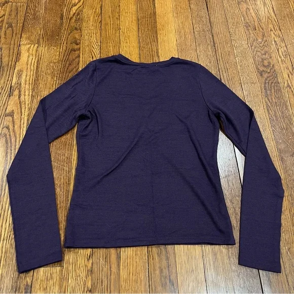 -ARITZIA • WILFRED FREE purple knit v neck S - Picture 3 of 3